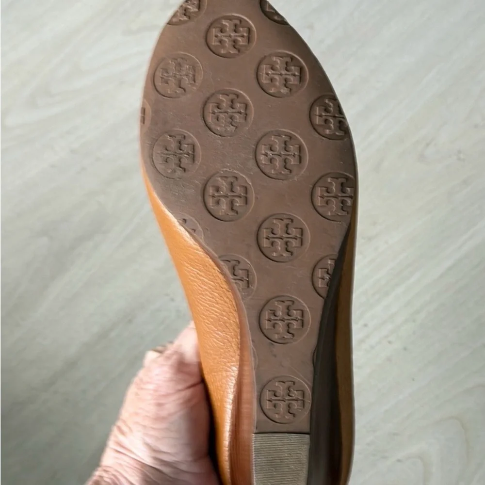 Tory Burch Tan Wedge Peep Toe Shoes - Excellent Condition - Picture 6 of 7